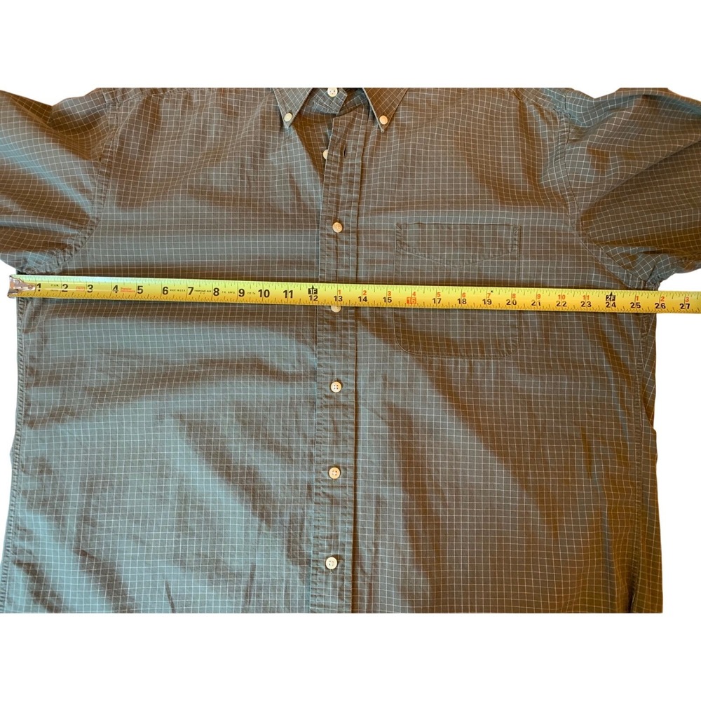 Tommy Hilfiger Weekend Classics Mens 16 34-35 Green Windowpane‎ Cotton Shirt - Picture 6 of 7